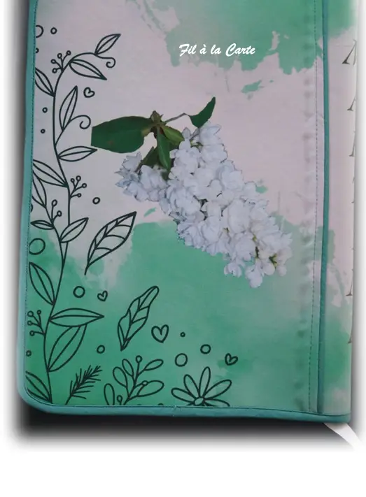 Pochette organiseur maxi lilas blanc2