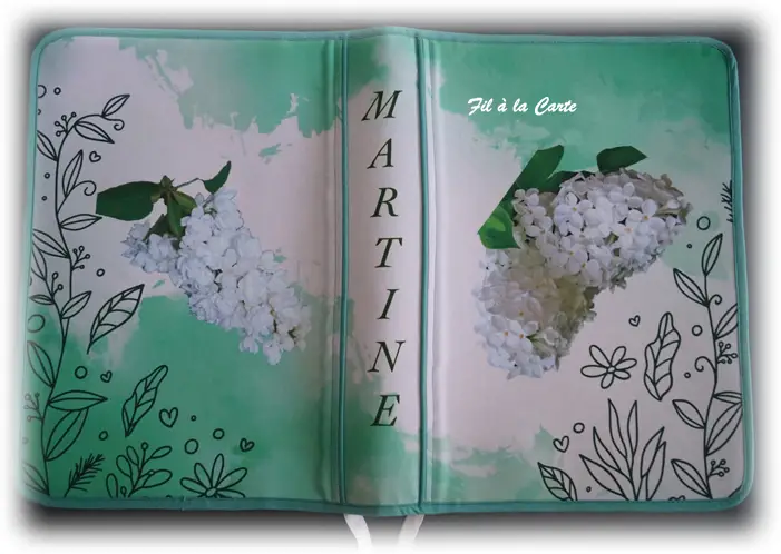 Pochette organiseur maxi lilas blanc4